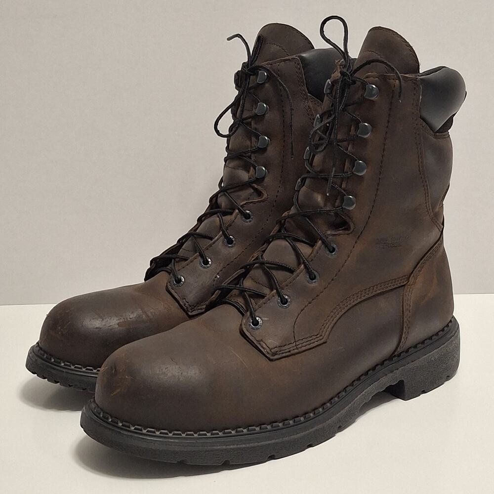 Red Wing 2211 Steel Toe DynaForce Waterproof Work Boots Brown, Sz 12E2 Made USA